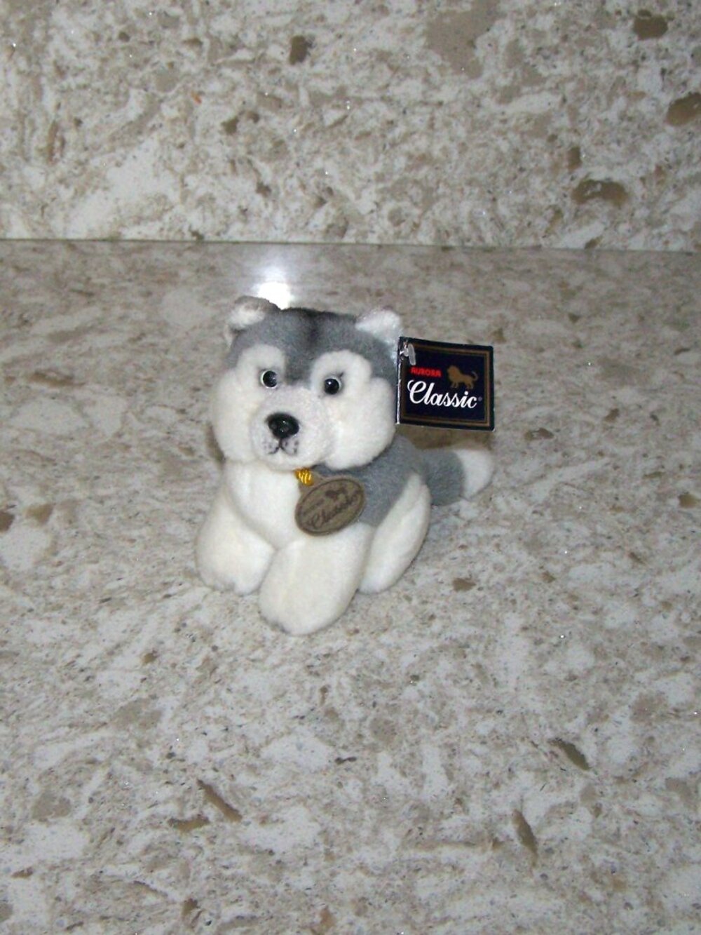 TY Classic Thunder Husky Plush Wolf Toy Beanie Babies - Picture 4 of 6